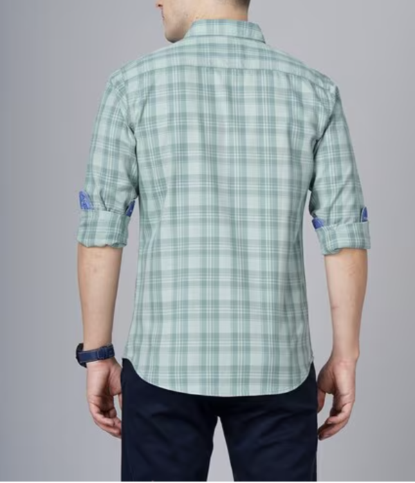 Men Checked Slim Fit Shirt - Image 3